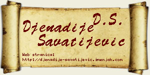Đenadije Savatijević vizit kartica